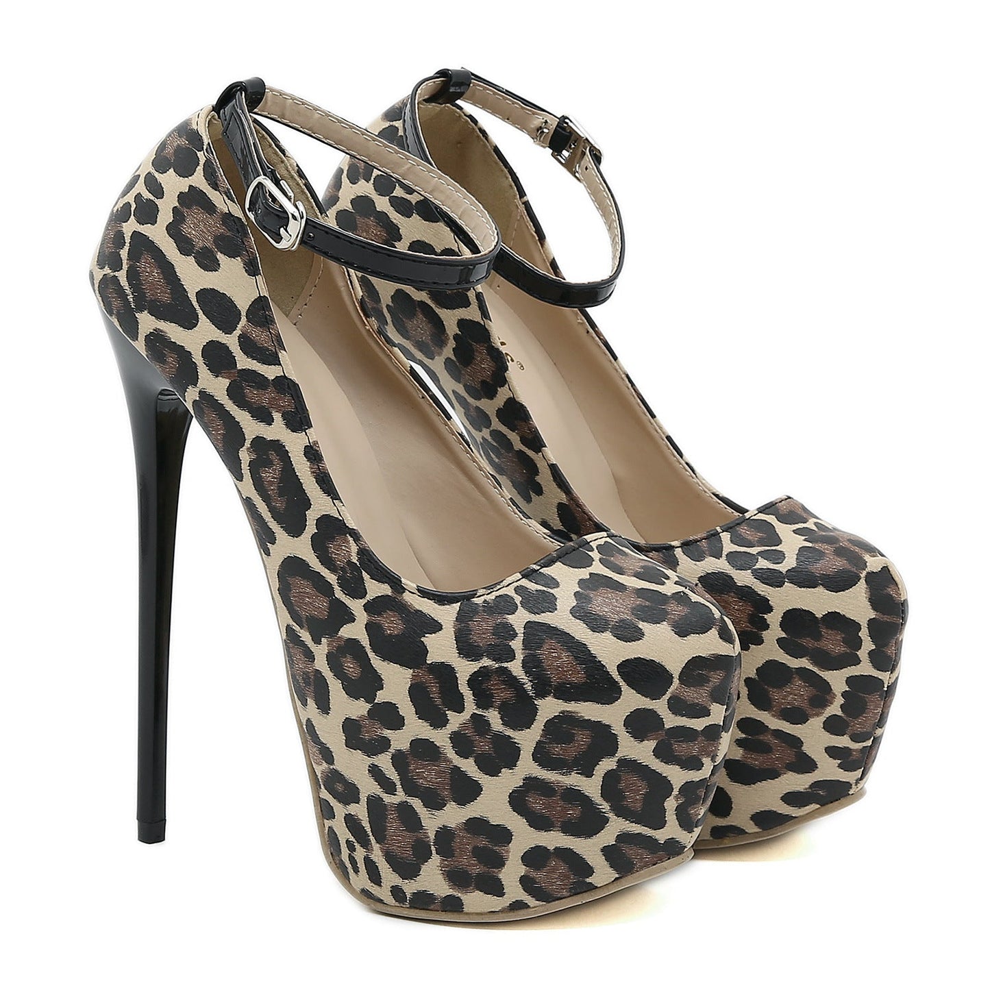 Chic Elegance Sleek Leopard Print High Heel Shoes-Homeunderwear