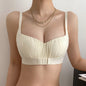 Open Cup Folds Piping Push-up Bras