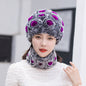 Warm Real Rabbit Fur Ear Flap Hat & Scarf Set