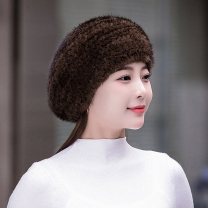 Winter Cute Rabbit Fur Cap with Cat Ears