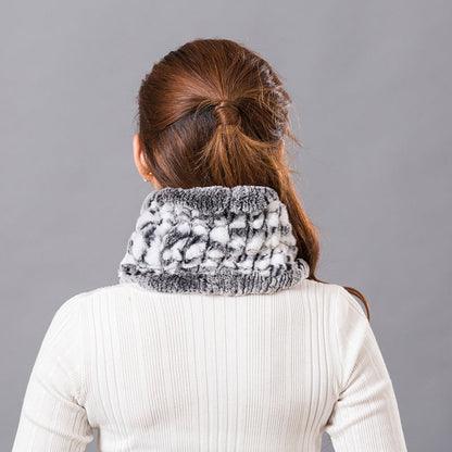 Real Rabbit Fur Winter Scarf - Cozy & Stylish