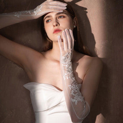 New Wedding Lace Long Gloves