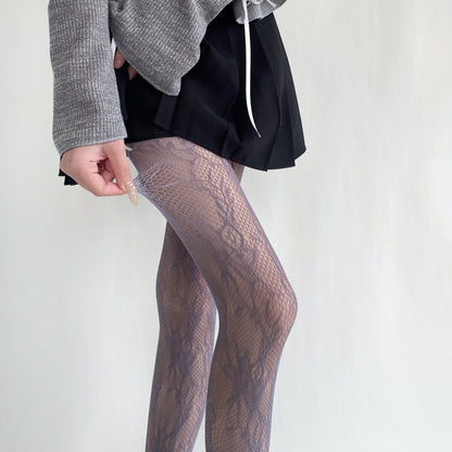 Sexy Floral Vintage Vine Hollow Lace Bottom Pantyhose Lolita Pantyhose