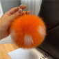 Cute Real Fox Hair Ball Simple Plush Hanger Accessory