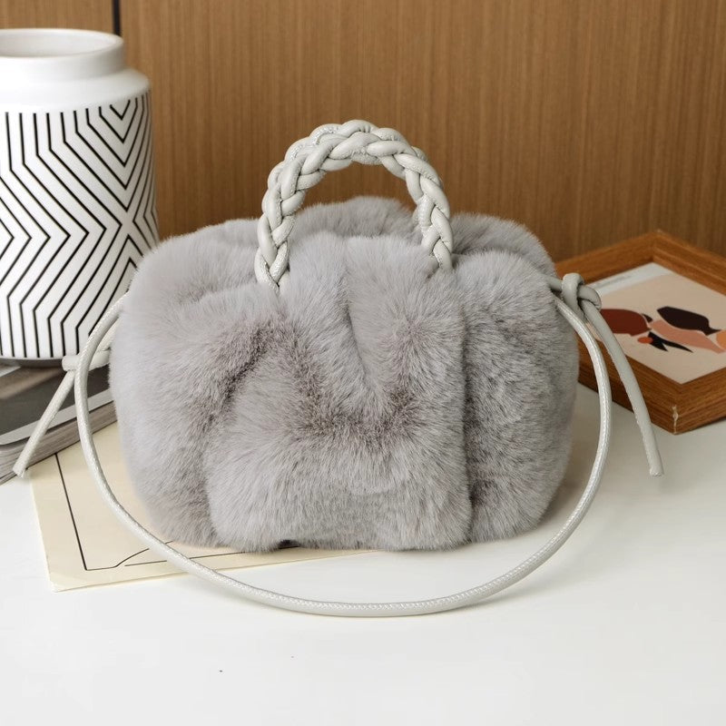 Fuzzy Winter Cloud Bag Tote Shoulder Satchel