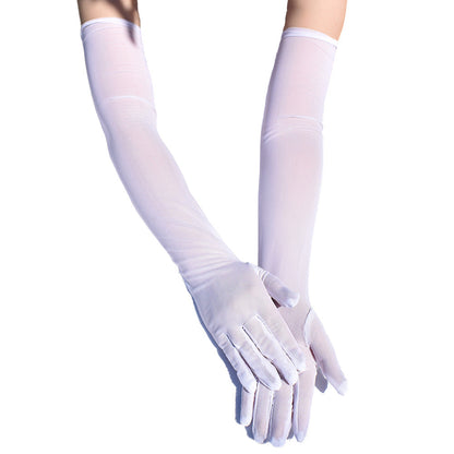 Long Stretch Mesh Gloves