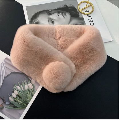 Luxury Real Rabbit Fur Scarf - Winter Velvet Touch