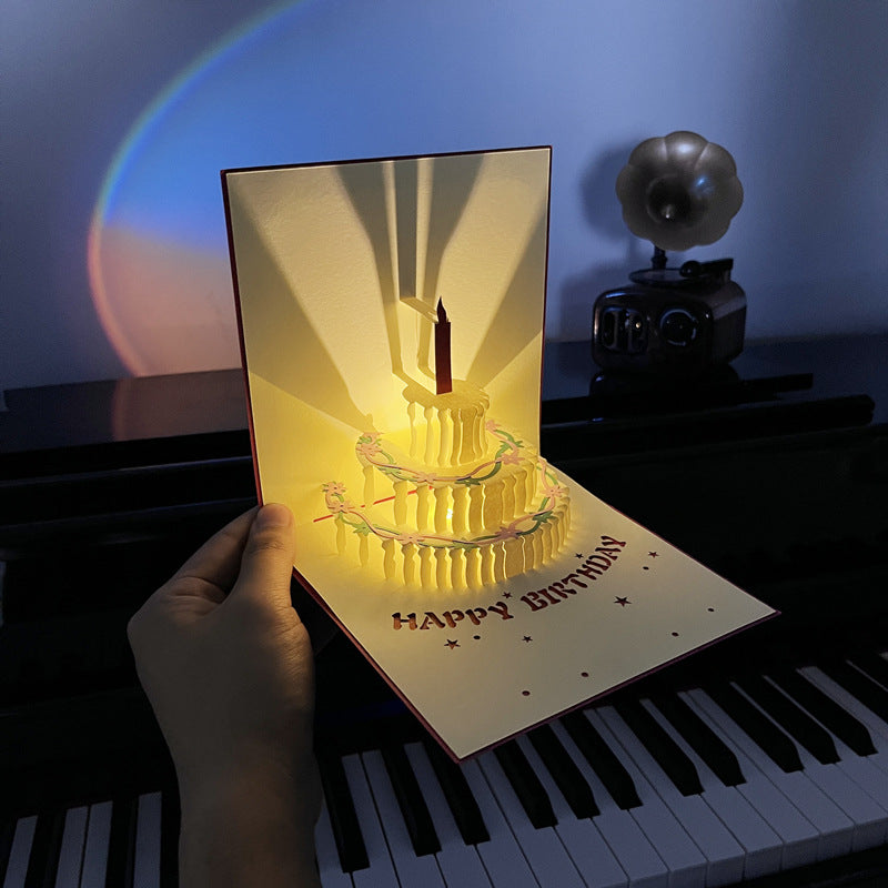 Ins - style 3D Birthday Greeting Card