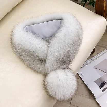 Warm Fox Fur Scarf - Winter Accessory