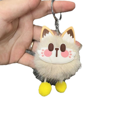 Cute Retro Maneki Neko Plush Keychain - Gift Toy