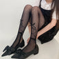 Japanese Y2K Ballet Style Ribbon Bow Lace Mesh Socks Pantyhose