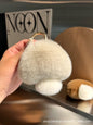 Cute Real Rabbit Fur Mushroom Keychain - Trendy Car Accessory