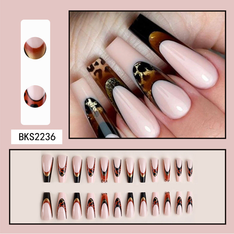 New FashionLong INS Style French Tip Nail Tips