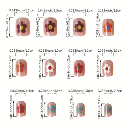 Spring/Summer Short Colorful Flower Nails with HyeonA Style