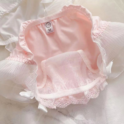 Lace Ruffle Kawaii Doll Romantic Royalcore Princess Lingerie Set