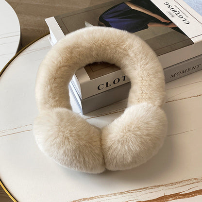 Warm Real Rabbit Fur Ear Muffs - Winter Accessory