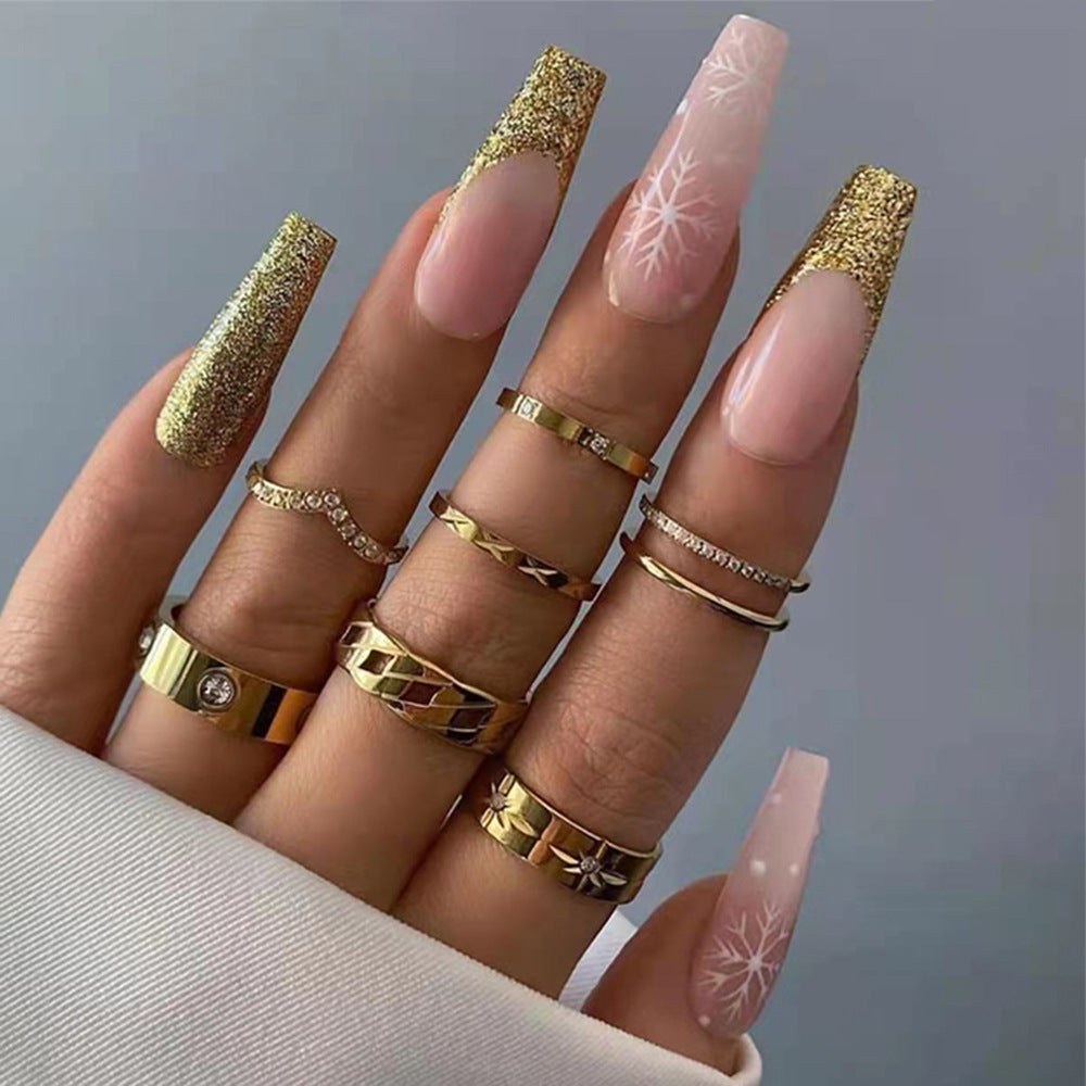 New FashionEdgy INS Style Long Ballet Nail Tips-homeunderwear