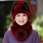 Winter Real Rabbit Fur Hat & Scarf Set - Warm & Stylish