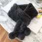 Real Rabbit Fur Long Winter Scarf - Warm & Chic