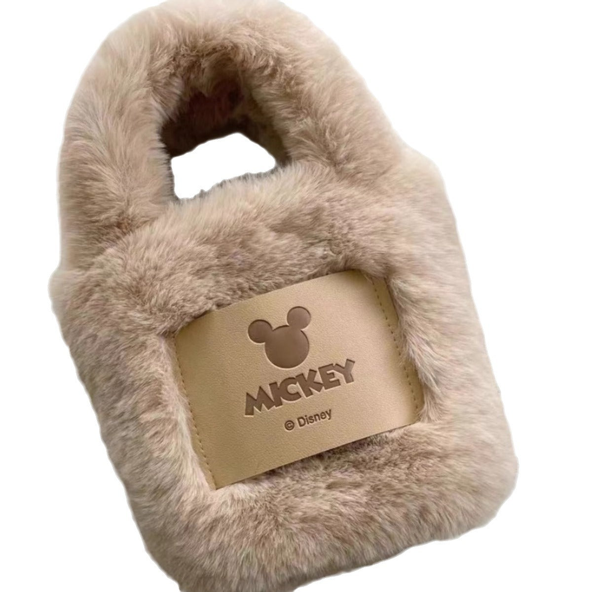 Cute Mickey Fuzzy Bucket Bag - Winter Handbag