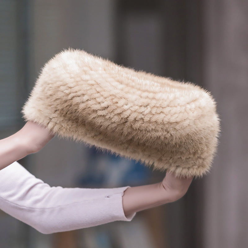 Winter Cute Rabbit Fur Cap with Cat Ears