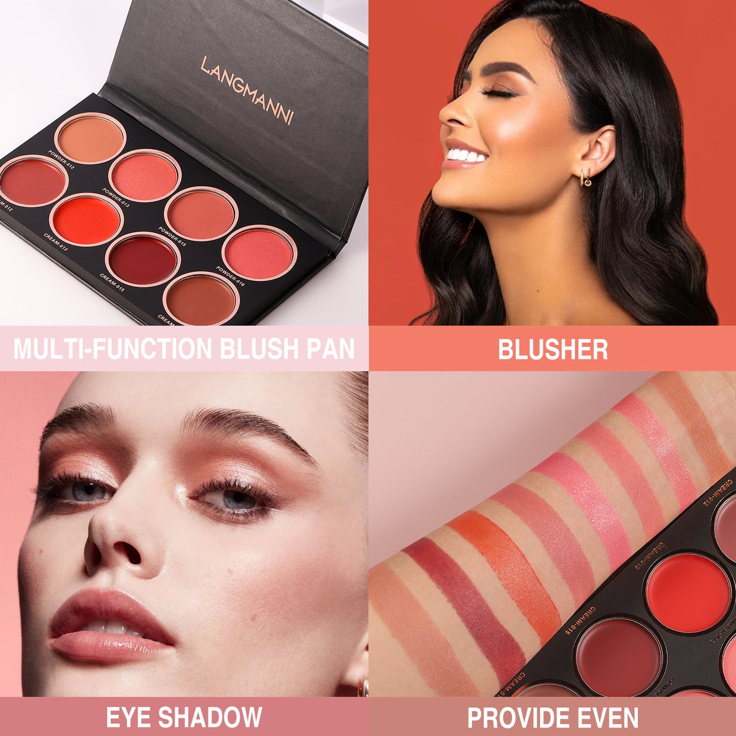 New Fashion8-Color Blush and Highlighter Palette-homeunderwear