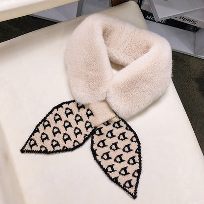 Cute Real Rabbit Fur Scarf for Winter