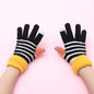 Finger Touch Screen Stripe Gloves