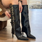 Chic Fall Collection Long Fashion Belt Buckle Boots-Homeunderwear