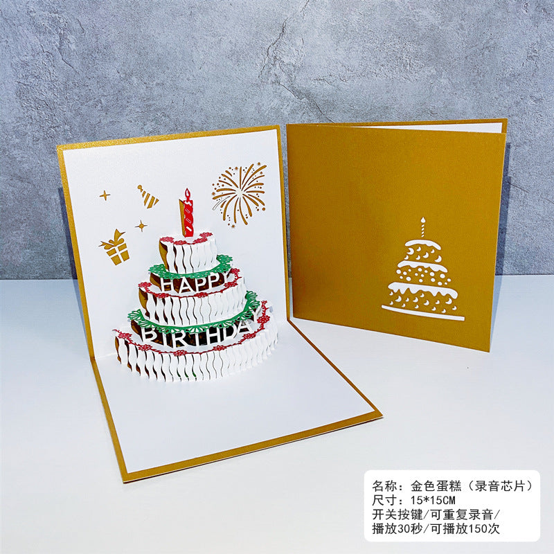 Ins - style 3D Birthday Greeting Card