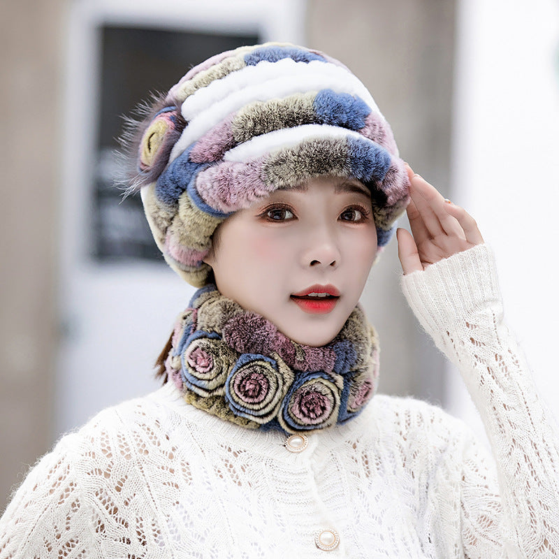 Warm Real Rabbit Fur Cap - Stylish Winter Hat