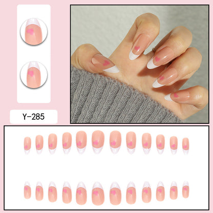 Y6 Ins Trendy Fall Nails: Almond Flashy Nail Tips