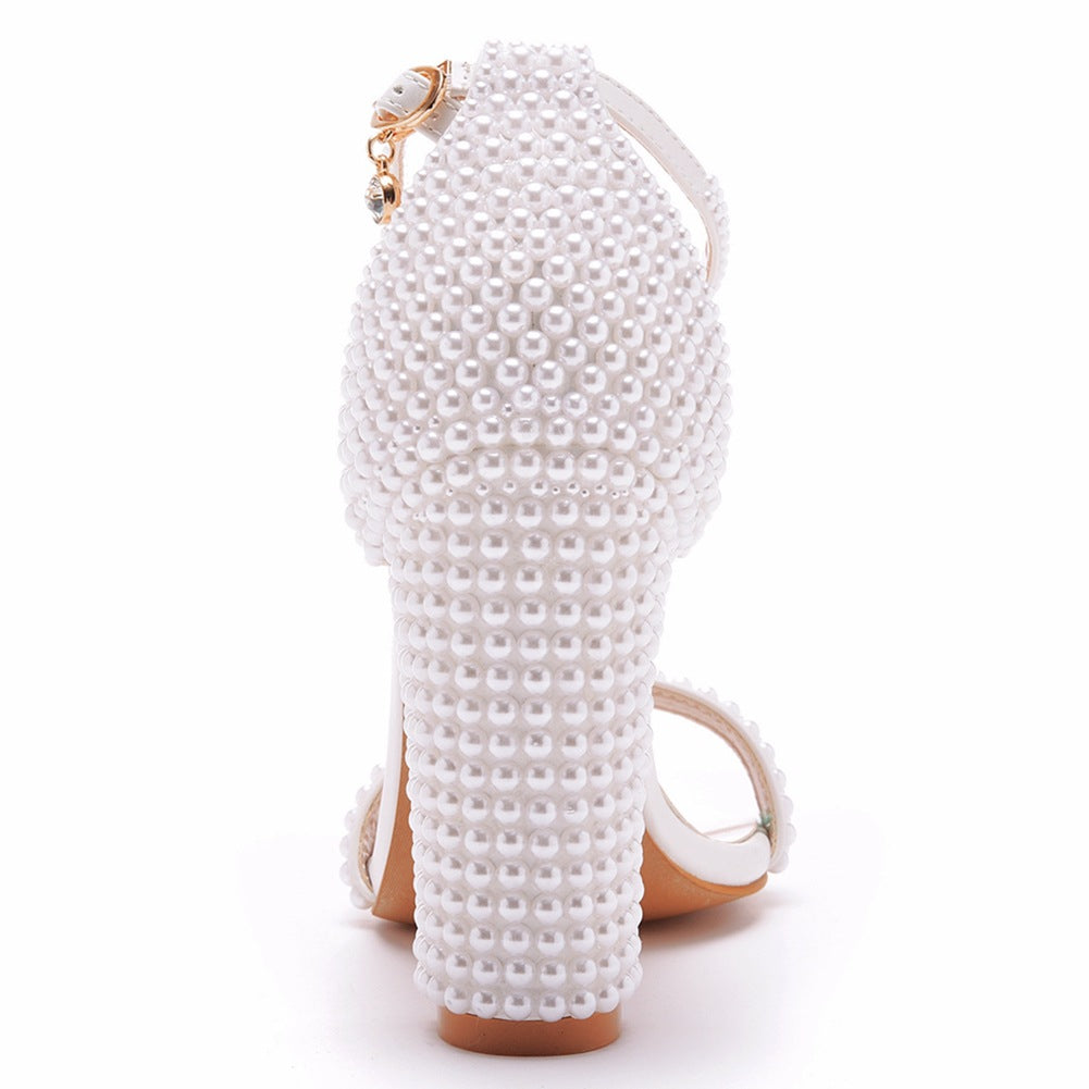 Chic Round-Toe Square Heel Sandals-Homeunderwear