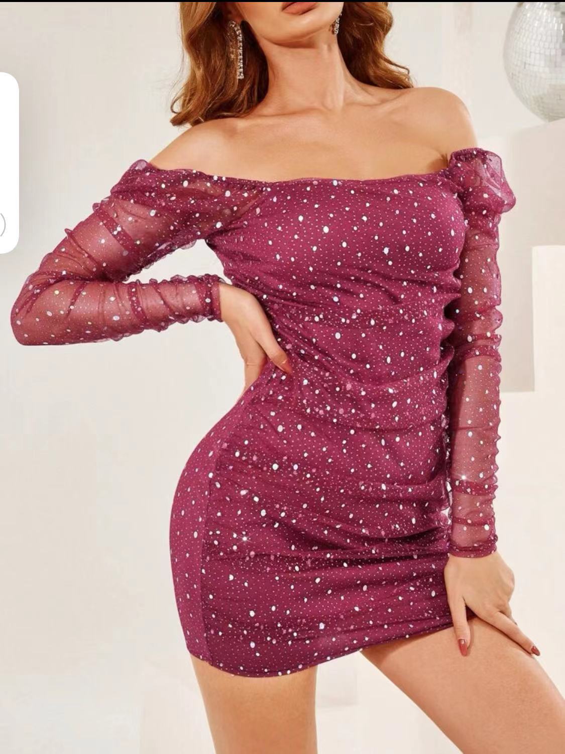 Chic Babe's Beaded  Bodycon Dress