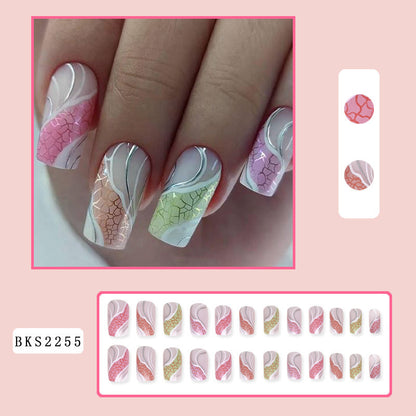 New FashionLong INS Style French Tip Nail Tips