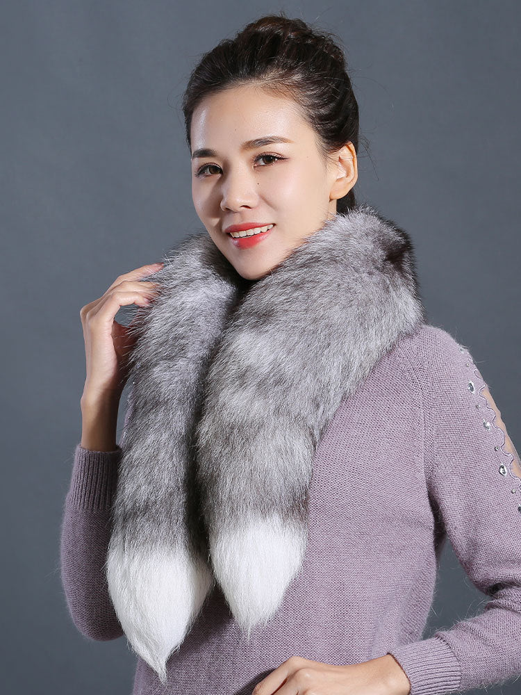 Winter Fox Fur Scarf - Stylish & Warm Neck Wrap