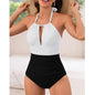 Flaunt Your Curves with Confidence Sultry Deep V-neck Backless Bikini Swimwear