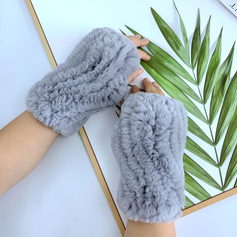 Cute Real Rabbit Fur Mittens - Warm & Stylish