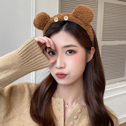 Button Bear Cute Headband