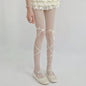 Summer Slim Retro Strap Bow White Silk Jk Pantyhose