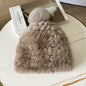 Winter Real Rabbit Fur Ear Flap Hat - Stylish & Warm