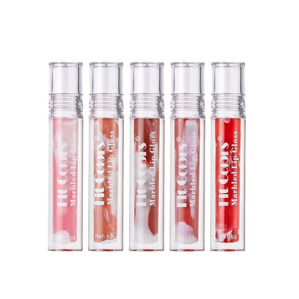 New Fashion Marble Effect Shiny Lip Gloss for Hydrating and Nourishing-Homeunderwear