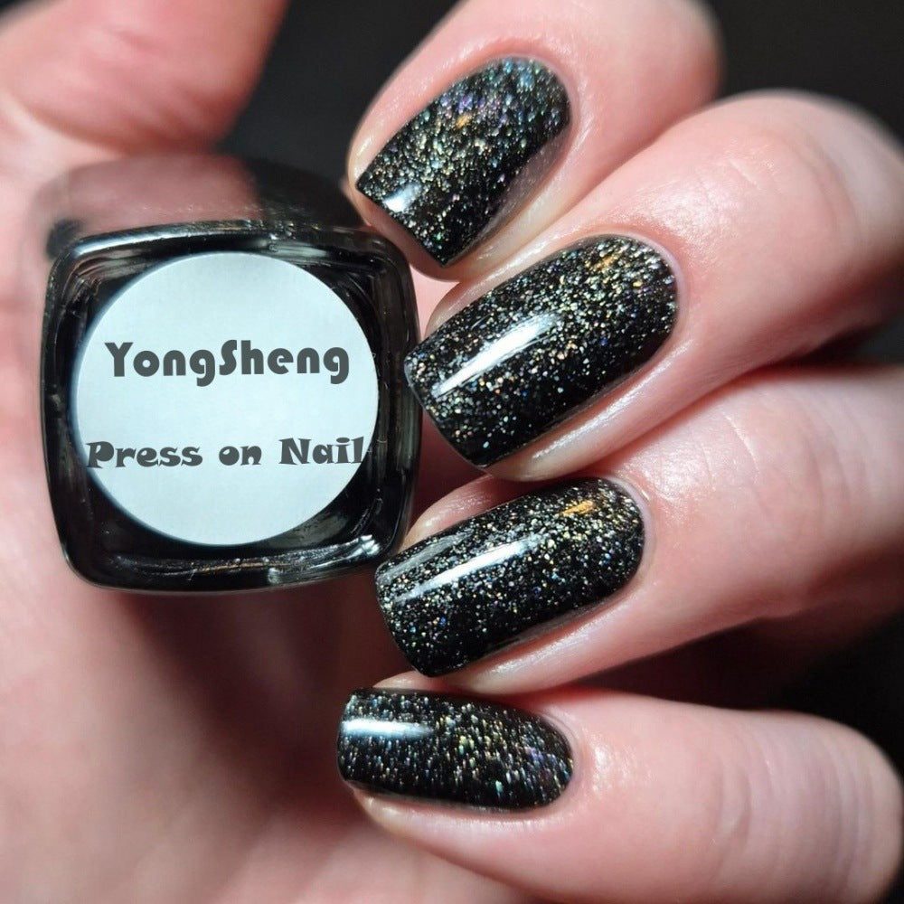 Dreamy Glitter Foil Square Press-On Nails TA-37