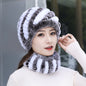 Warm Real Rabbit Fur Winter Hat for Seniors