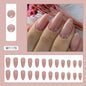 Almond Shape Sweet Minimalist Solid Color Glitter Nails, INS Style