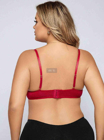 Plus Size Sexy Cotton Cup Strappy Bra