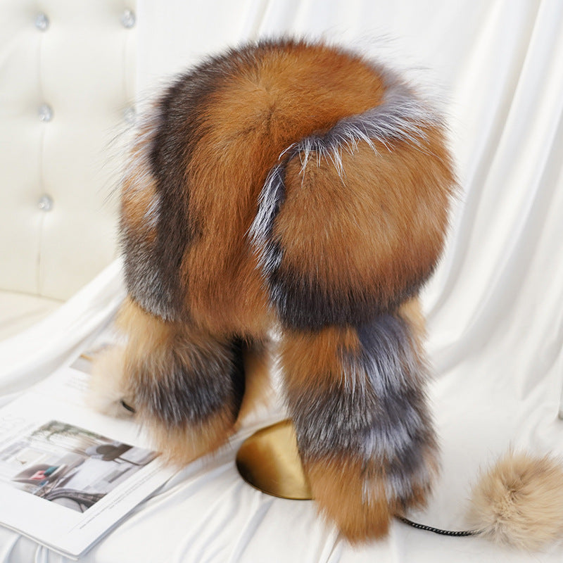 Warm Fox Fur Ear Flap Hat - Winter Fashion Trend