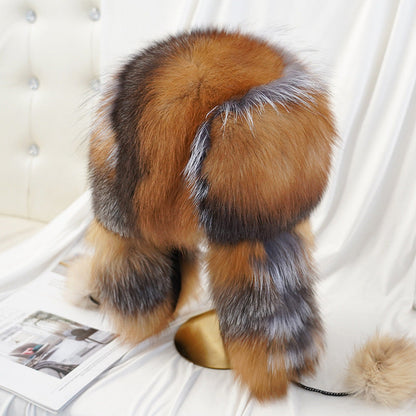 Warm Fox Fur Ear Flap Hat - Winter Fashion Trend