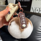 Cute Faux Fur Cotton Keychain - Plush Ball Charm"