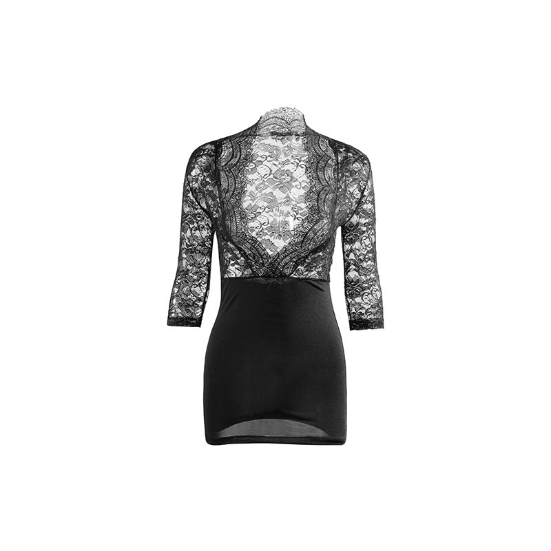 Sexy Lace Perspective Nightclub Hip Nightdress Sexy Underwear